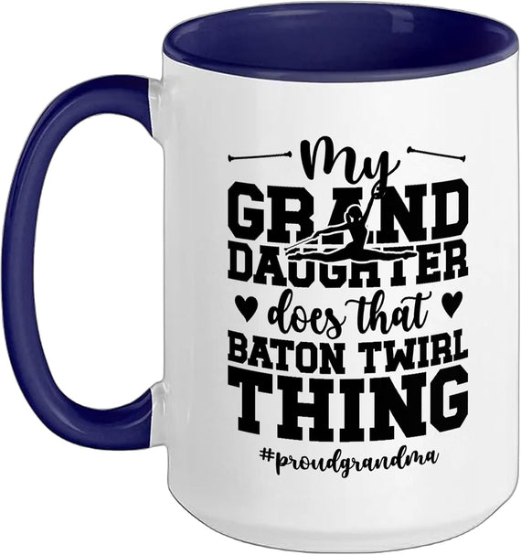 Proud Baton Twirling Grandma Baton Twirl Grandmother Ceramic Mug