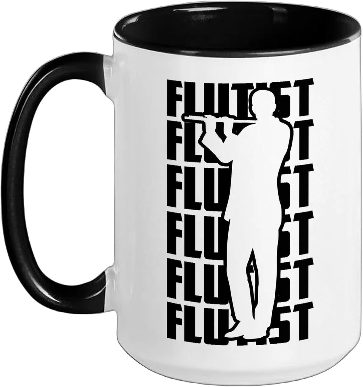 Funny Flautist Woodwind Instrument Ceramic Mug