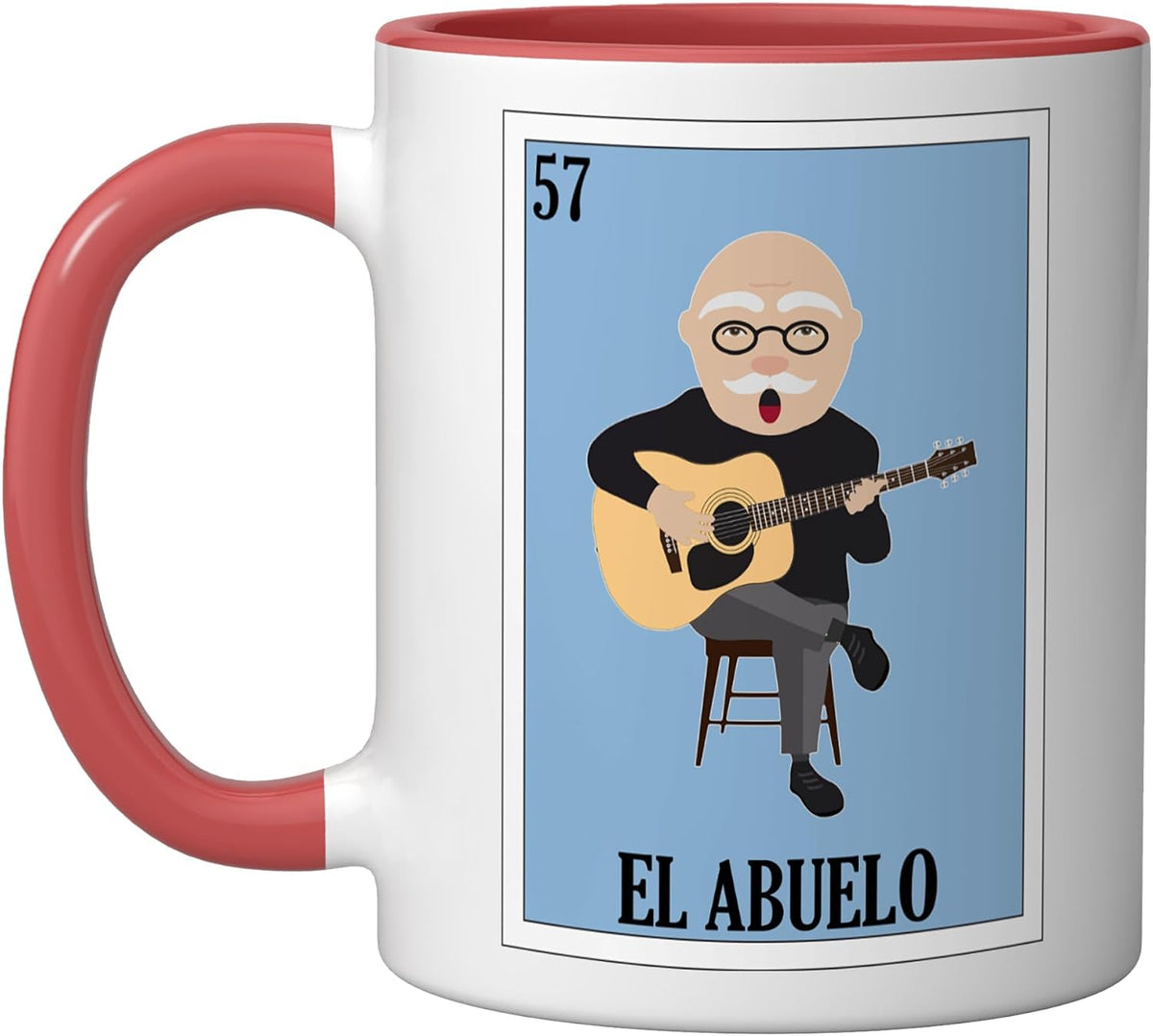 Funny Mexican Guitar Design For Grandpa - El Abuelo Ceramic Mug