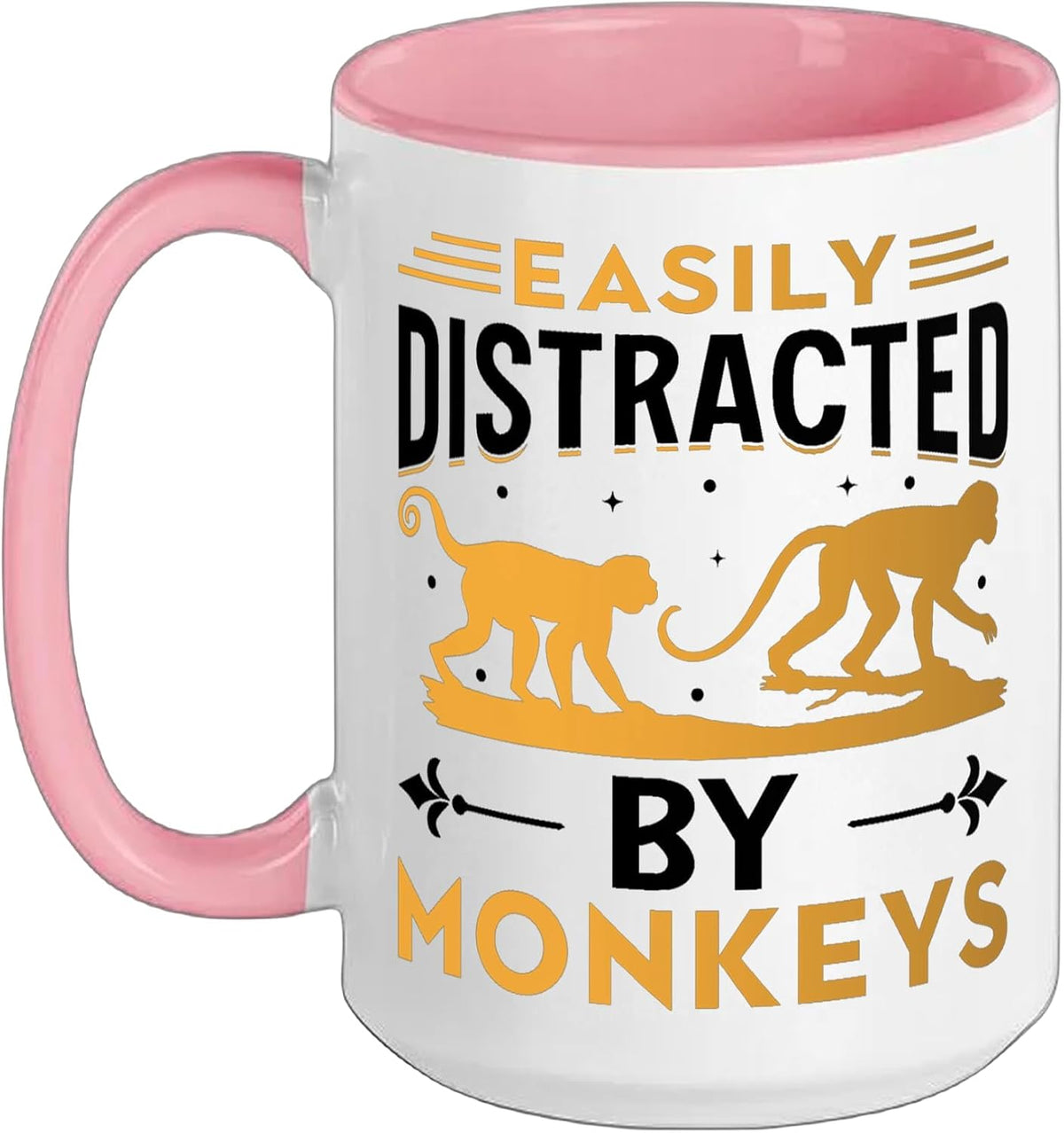Monkey Lover Animal Easily Distracted By Monkeys Ceramic Mug