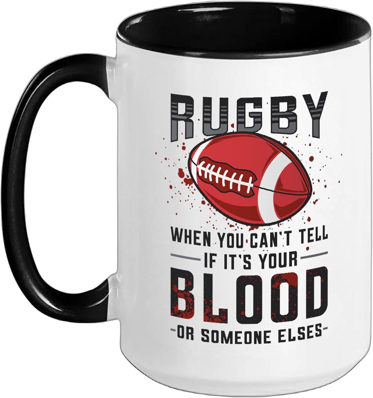Funny Rugby Player Ceramic Mug