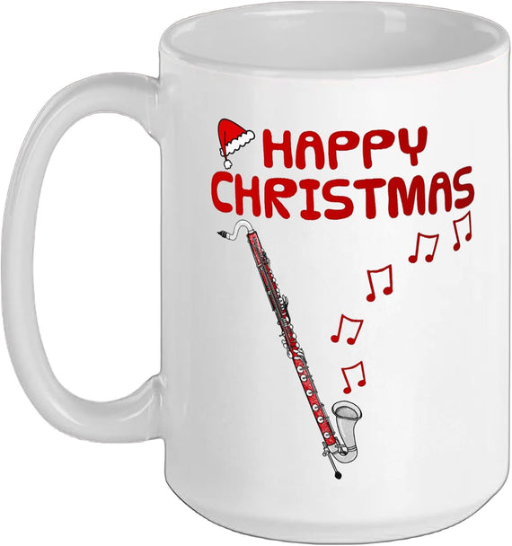Bass Clarinet Christmas Clarinetist Music Teacher Musician Ceramic Mug