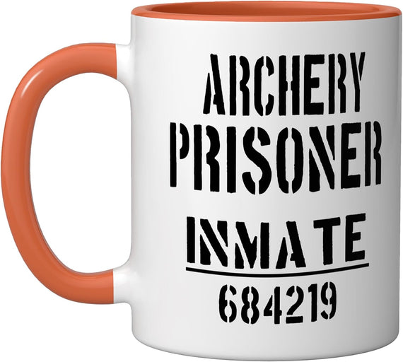 Archery Prisoner Halloween Costume Funny Inmate Archer Ceramic Mug