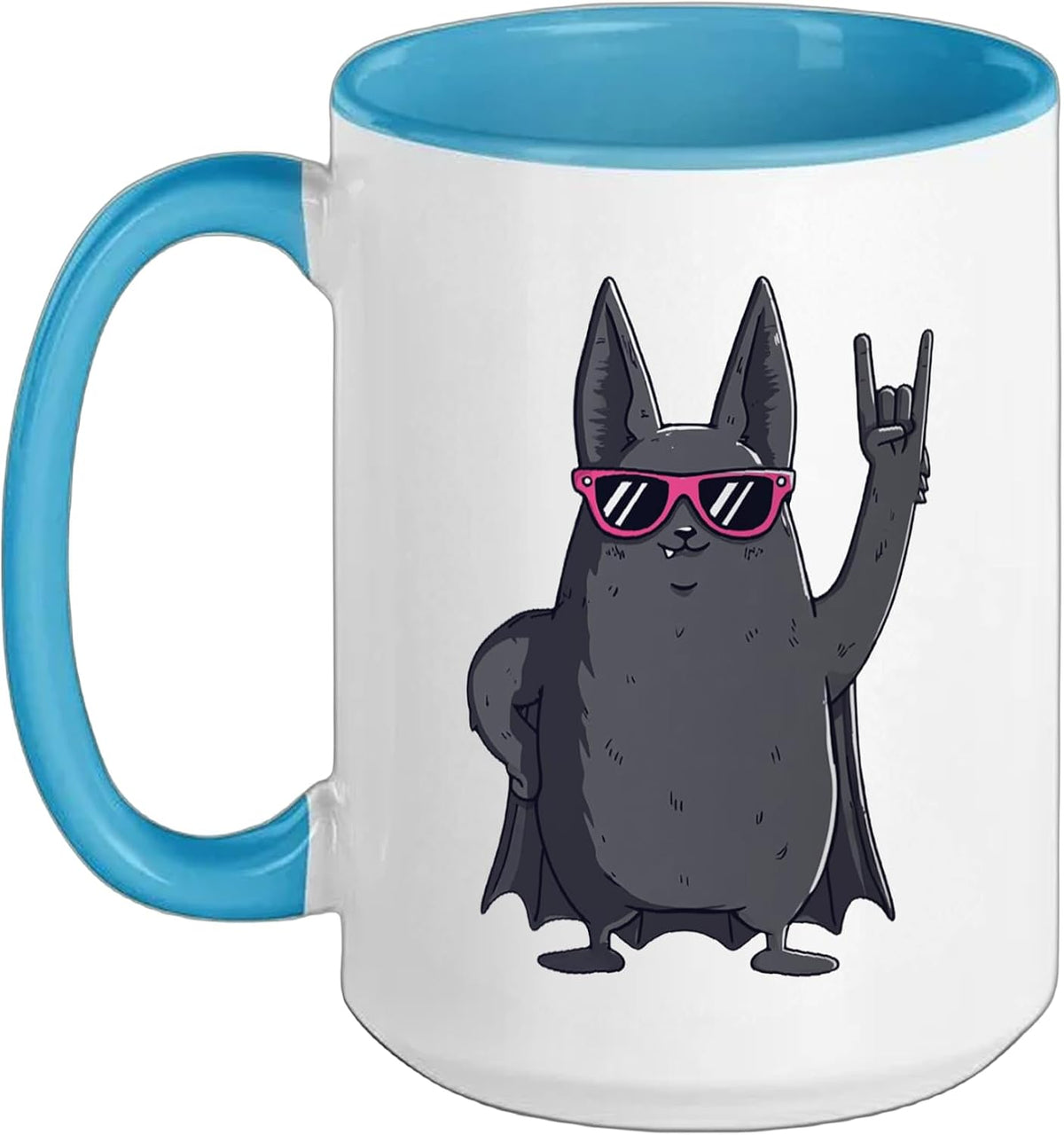Cool Funny Animal Cartoon Style Cute Bat Design Halloween Ceramic Mug