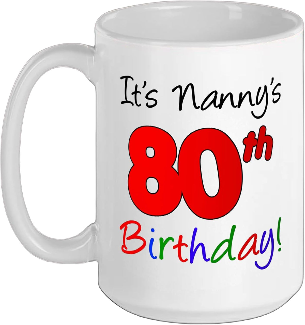 It's Nanny's 80th Birthday Party Celebration Event Group Ceramic Mug
