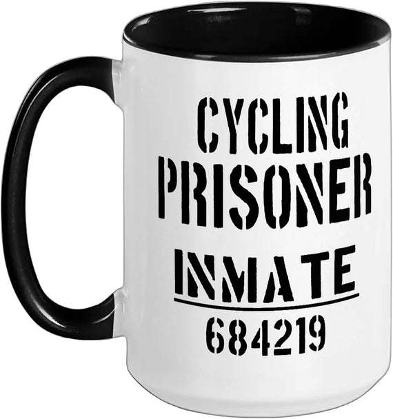 Cycling Prisoner Inmate Number Funny Novelty Ceramic Mug