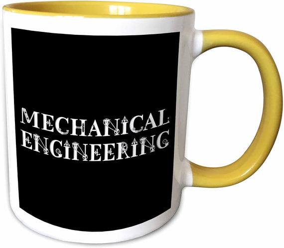 Mechanical Engineering, Text In Two Ceramic Mug