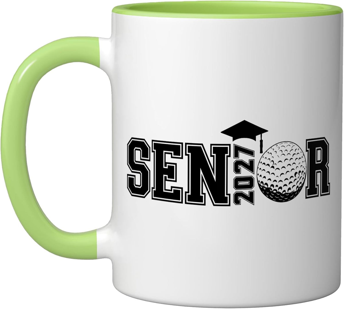 Graduate Class Of 2027 Senior Golf Player Graduation Ceramic Mug