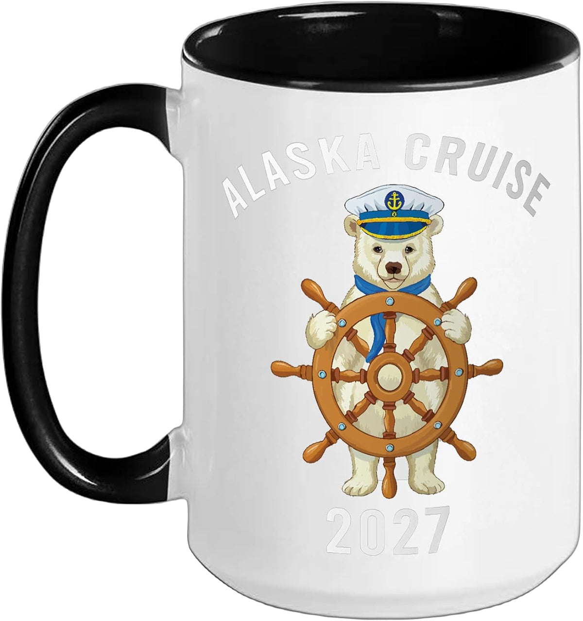 Funny Alaska Cruise 2027 Polar Bear Family Trip Vacation Ceramic Mug
