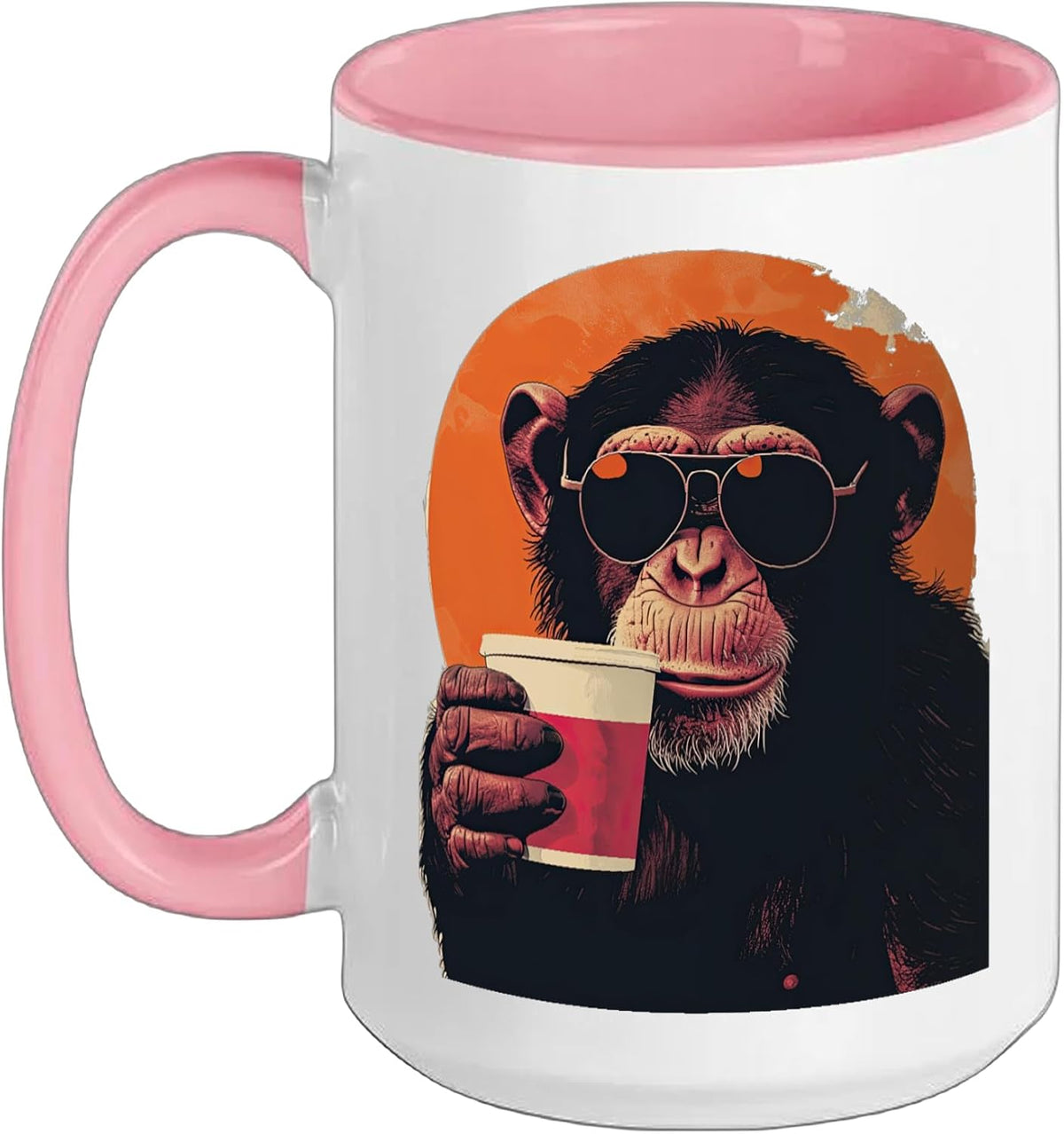 Monkey With Cool Sunglasses And Of Coffee Ape Monkeys Ceramic Mug