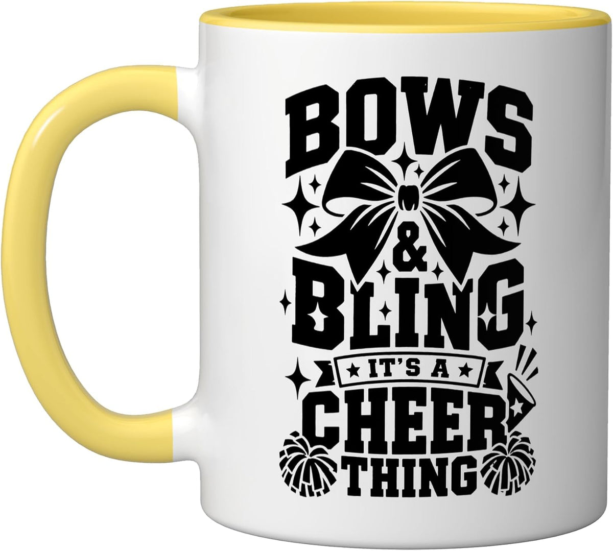 Bows & Bling It's A Cheer Thing Competitive Cheer Ceramic Mug