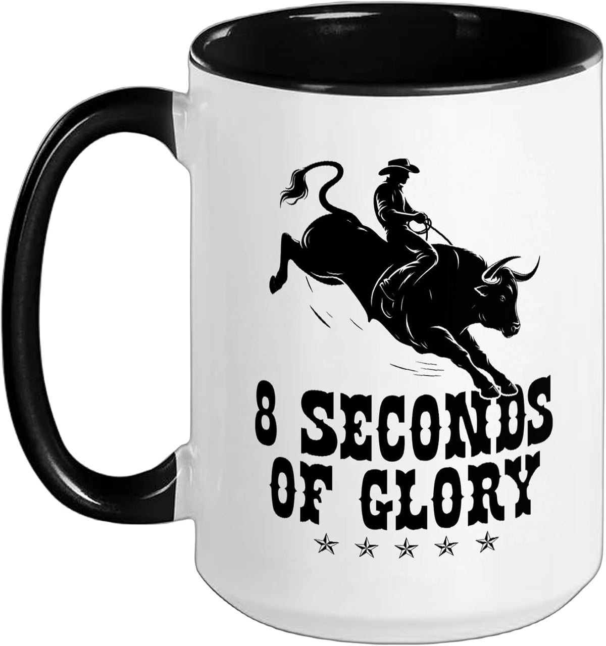 Bull Riding 8 Seconds Of Glory Western Country Cowboy Ceramic Mug