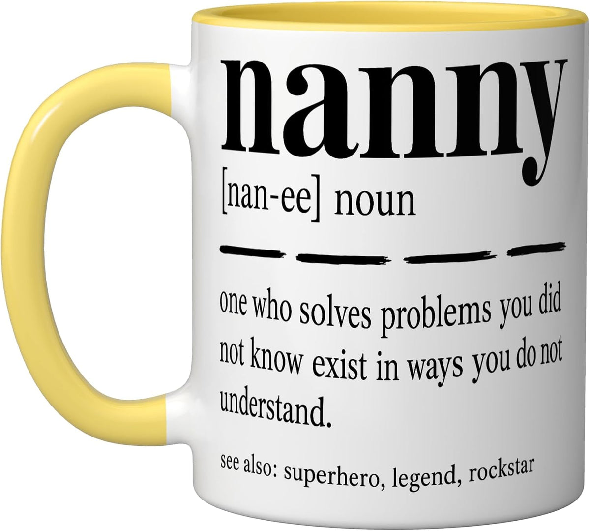 Nanny Dictionary Definition Superhero Legend Ceramic Mug