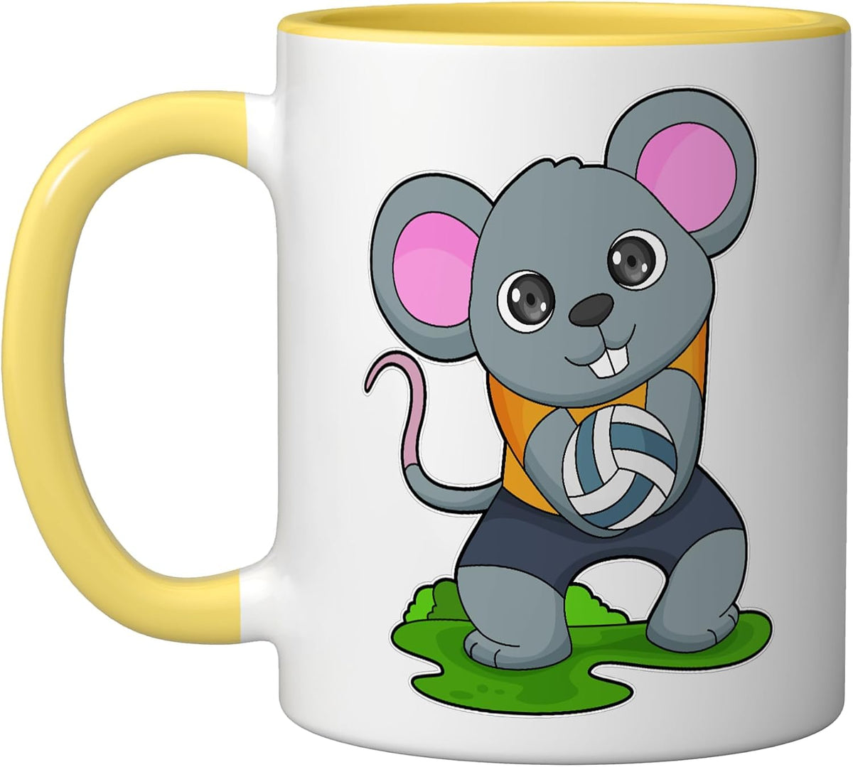 Mouse Volleyball Player Volleyball Sports Ceramic Mug