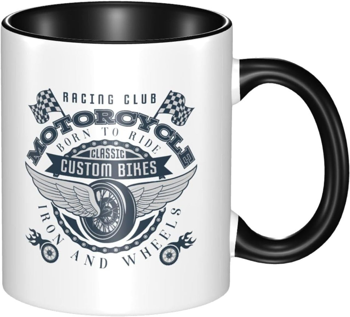 Iron And Wheels Double-Sided Gift Christmas Ceramic Mug