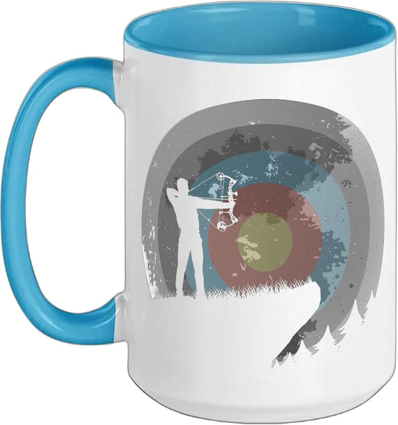 Archery Target Full Moon For Archers Ceramic Mug