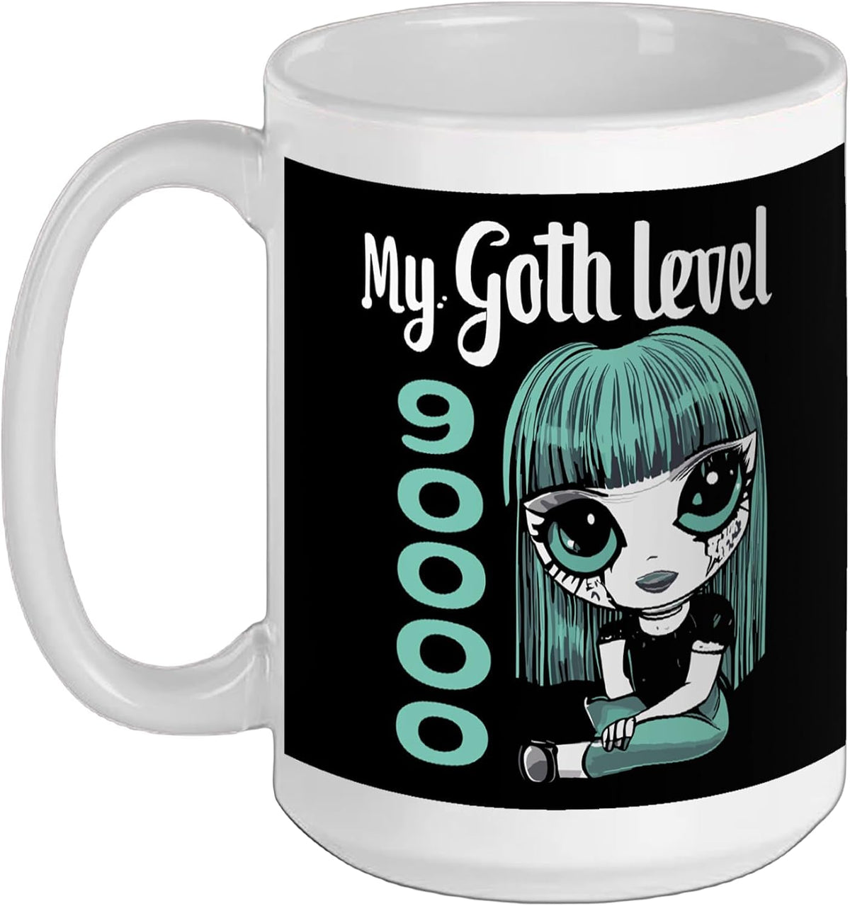 My Goth Level 90000 Anime Goth Girl Ceramic Mug