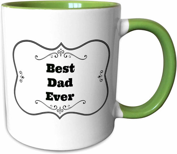 Best Dad Ever Framed Text Ceramic Mug