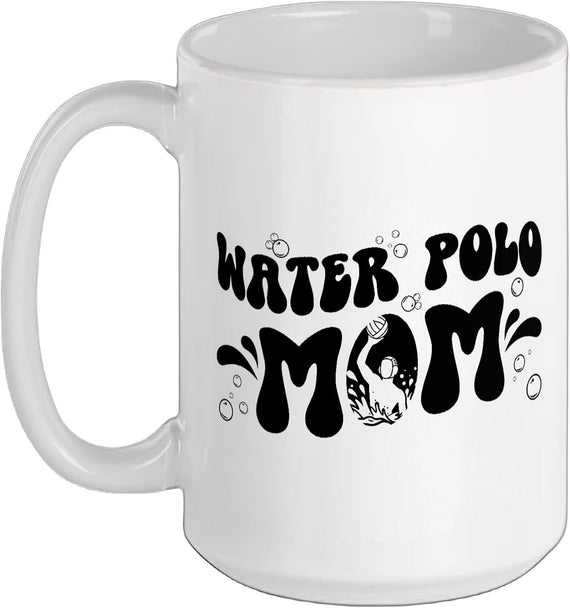Groovy Water Polo Mom Of A Water Polo Player Mama Ceramic Mug