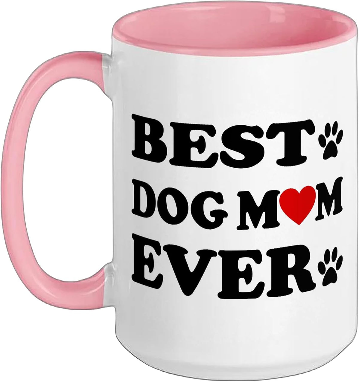 World Best Dog Mom Ever Cute Pet Animal Lover Design Ceramic Mug