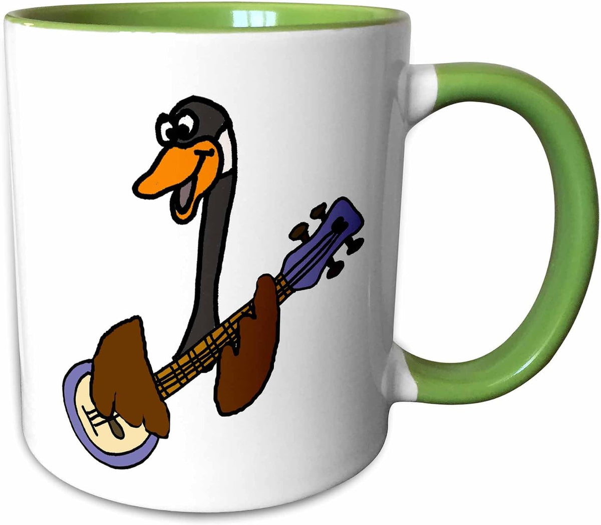 Funny Goose Playing The Banjo Ceramic Mug