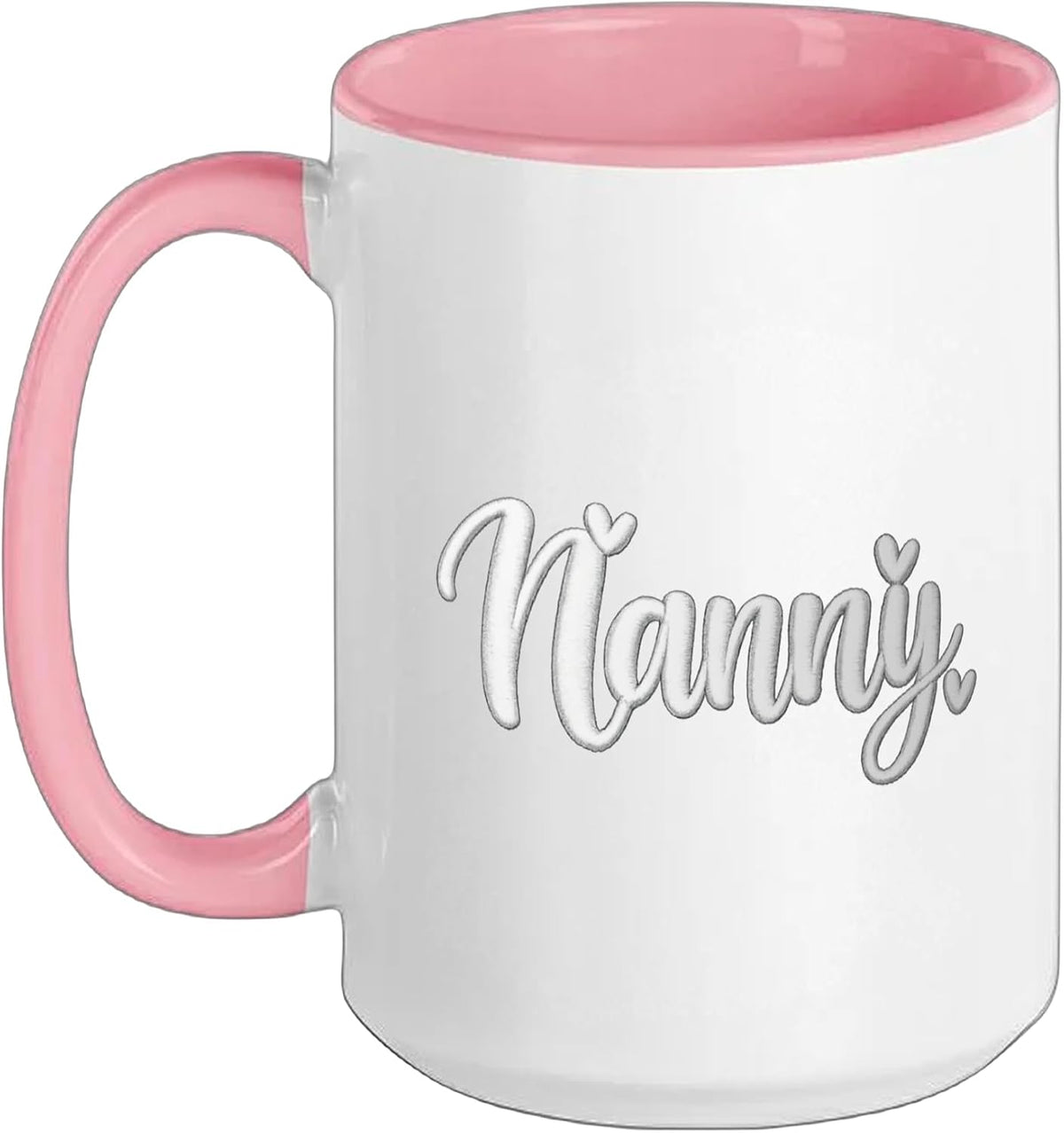 Nanny Script With Hearts Ceramic Mug
