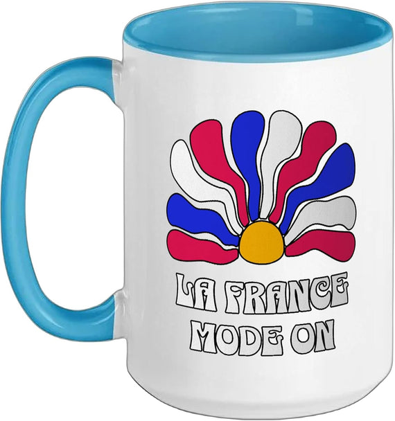 La France Mode On Tricolor Sun France Souvenir Ceramic Mug