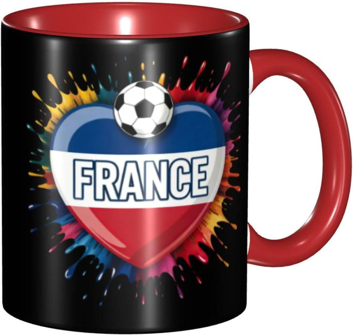 France With Curved Handle Ceramic Mug