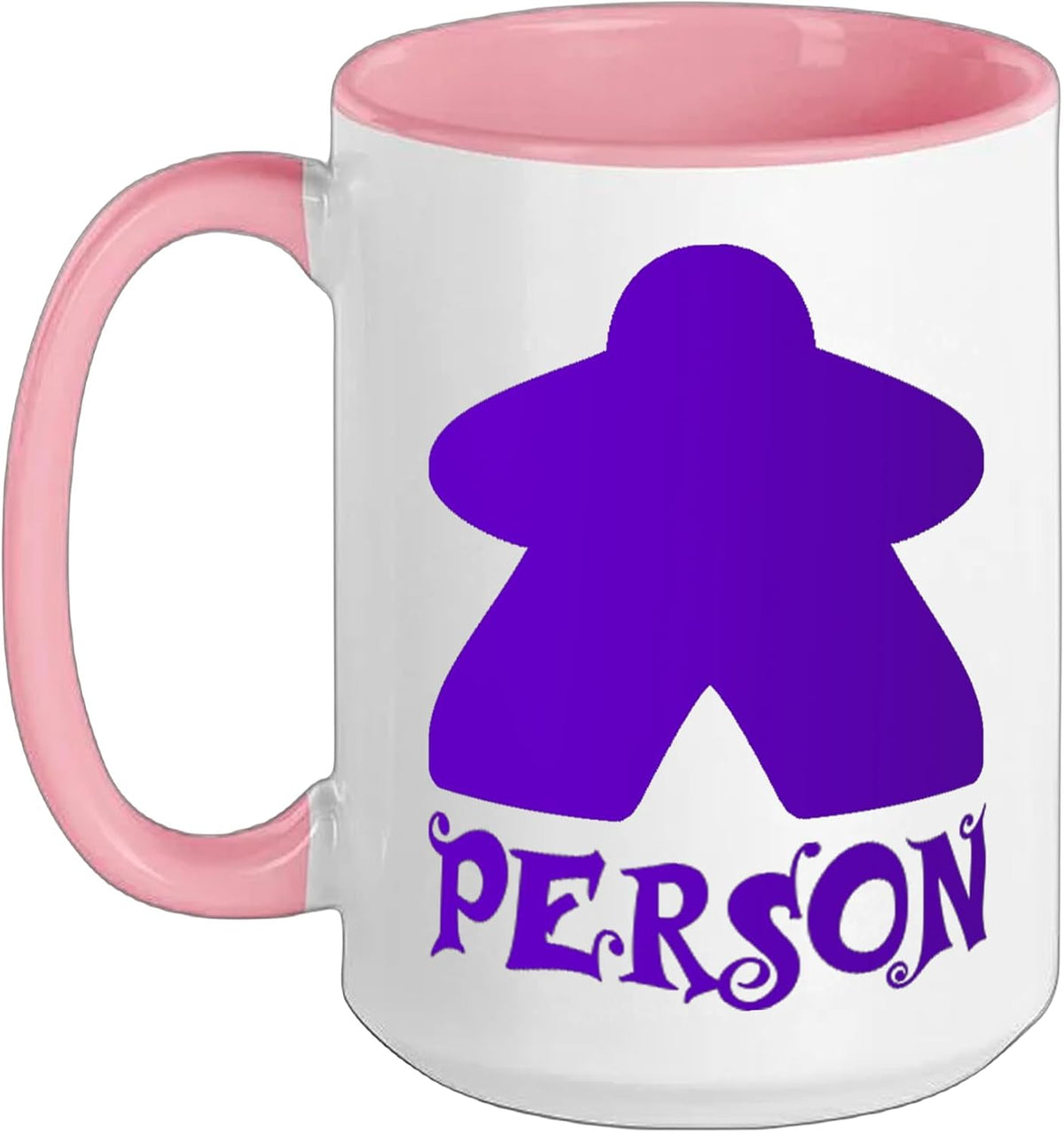 Purple Person Meeple Board Game Piece Ceramic Mug