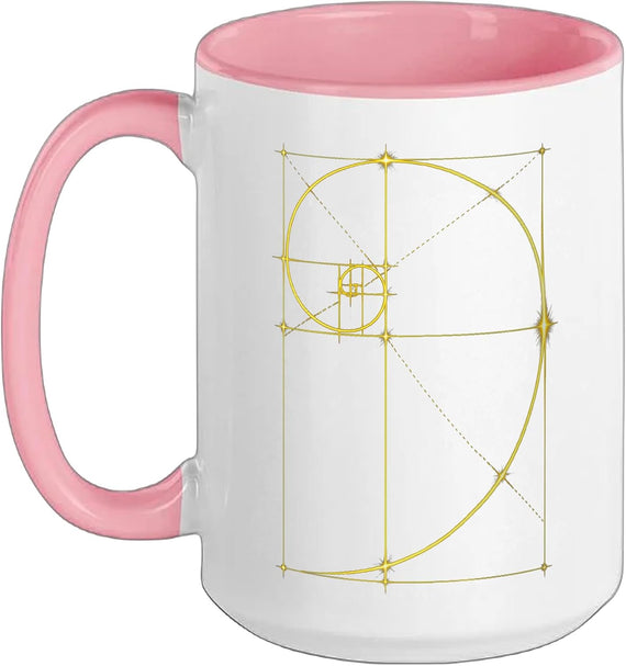 Fibonacci Sequence Golden Spiral Geometry Mathematics Math Ceramic Mug