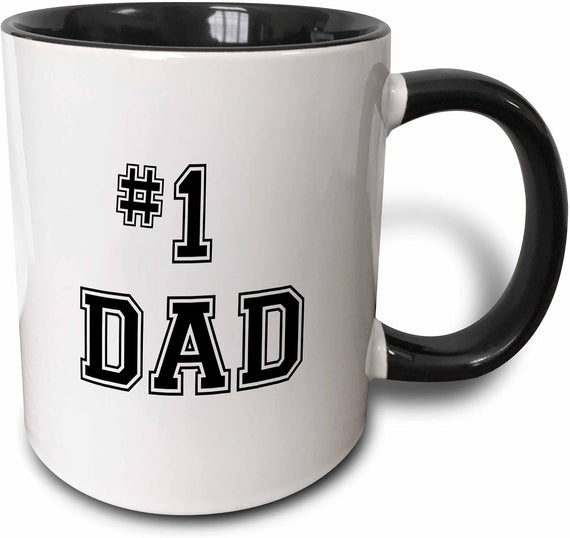 #1 Dad - Greatest Dad - Fathers Day - Best Christmas Ceramic Mug