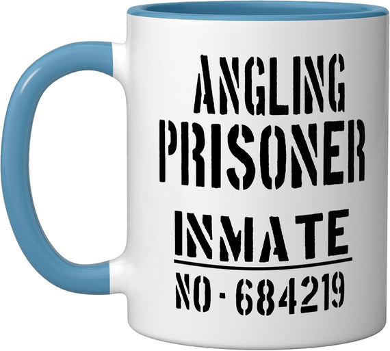 Angling Prisoner Inmate Mug Number 684219 Stencil Ceramic Mug