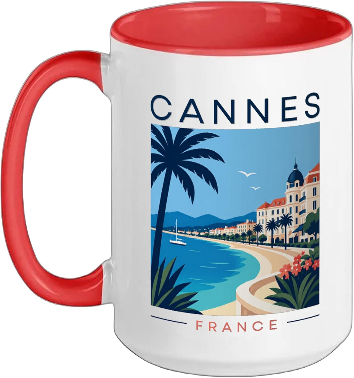 Retro Cannes France Souvenir/Cannes Ceramic Mug