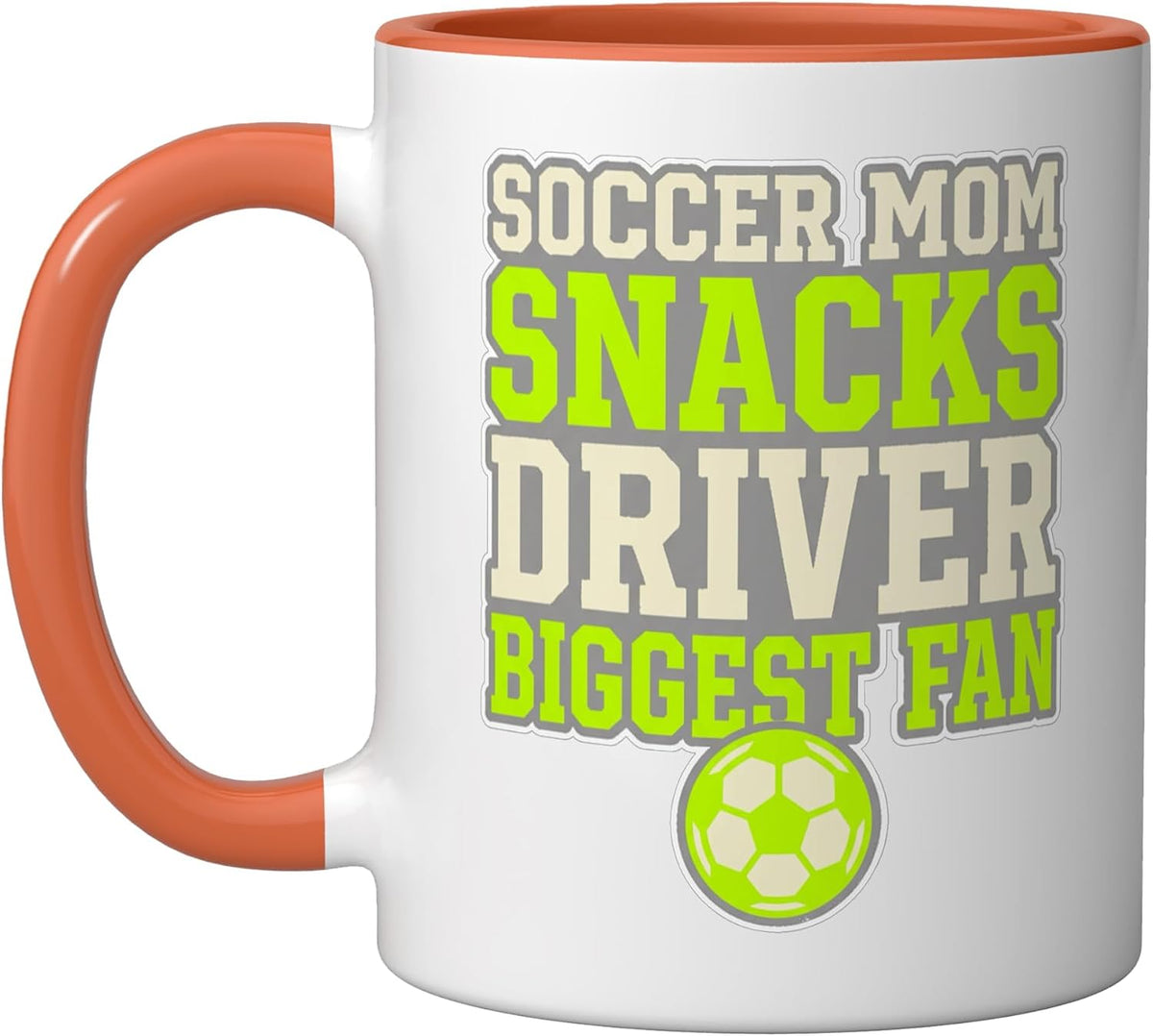 Soccer Mom Biggest Fan Sideline Mom Snacks Driver Game Day Ceramic Mug