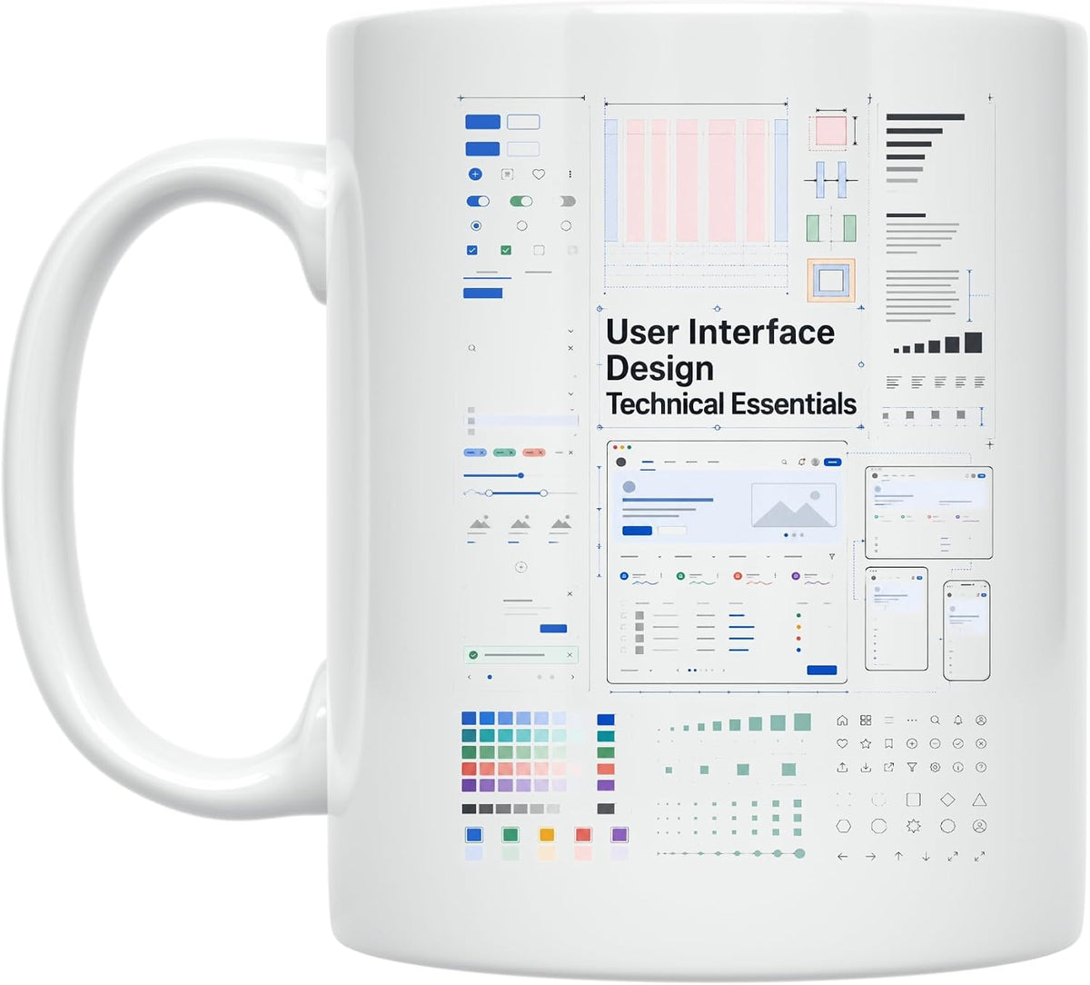 User Interface Design Mug - Technical Essentials For Ui - Ceramic Mug