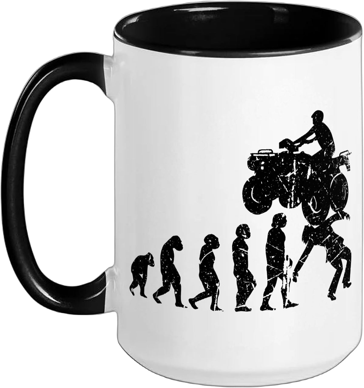 Quad Riding Atv Quad Biker Quads Racing Bike Evolution Ceramic Mug