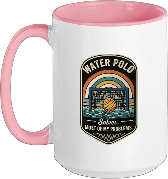 Water Polo Solves Most Of My Problems Water Polo Player Ceramic Mug