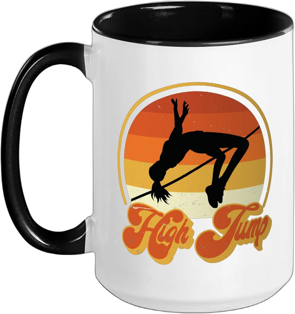 High Jump Girl - Retro Colors High Jump Ceramic Mug