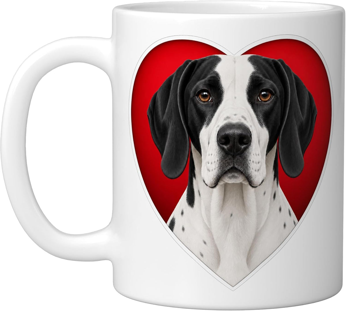 English Pointer Heart Ceramic Mug