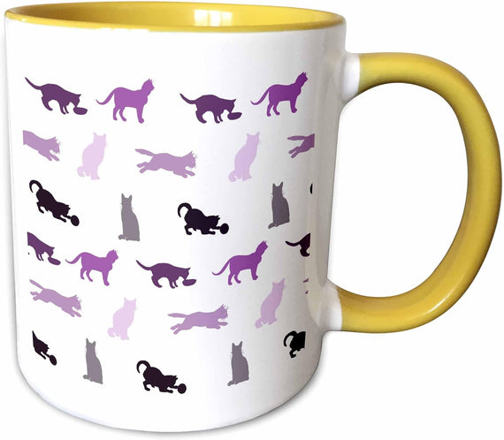 Purple Cats Ceramic Mug