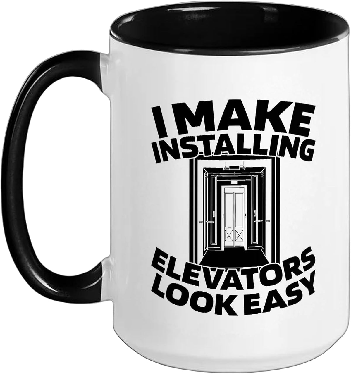 Mechanical Installation Safety Lift - Elevator Installer Ceramic Mug