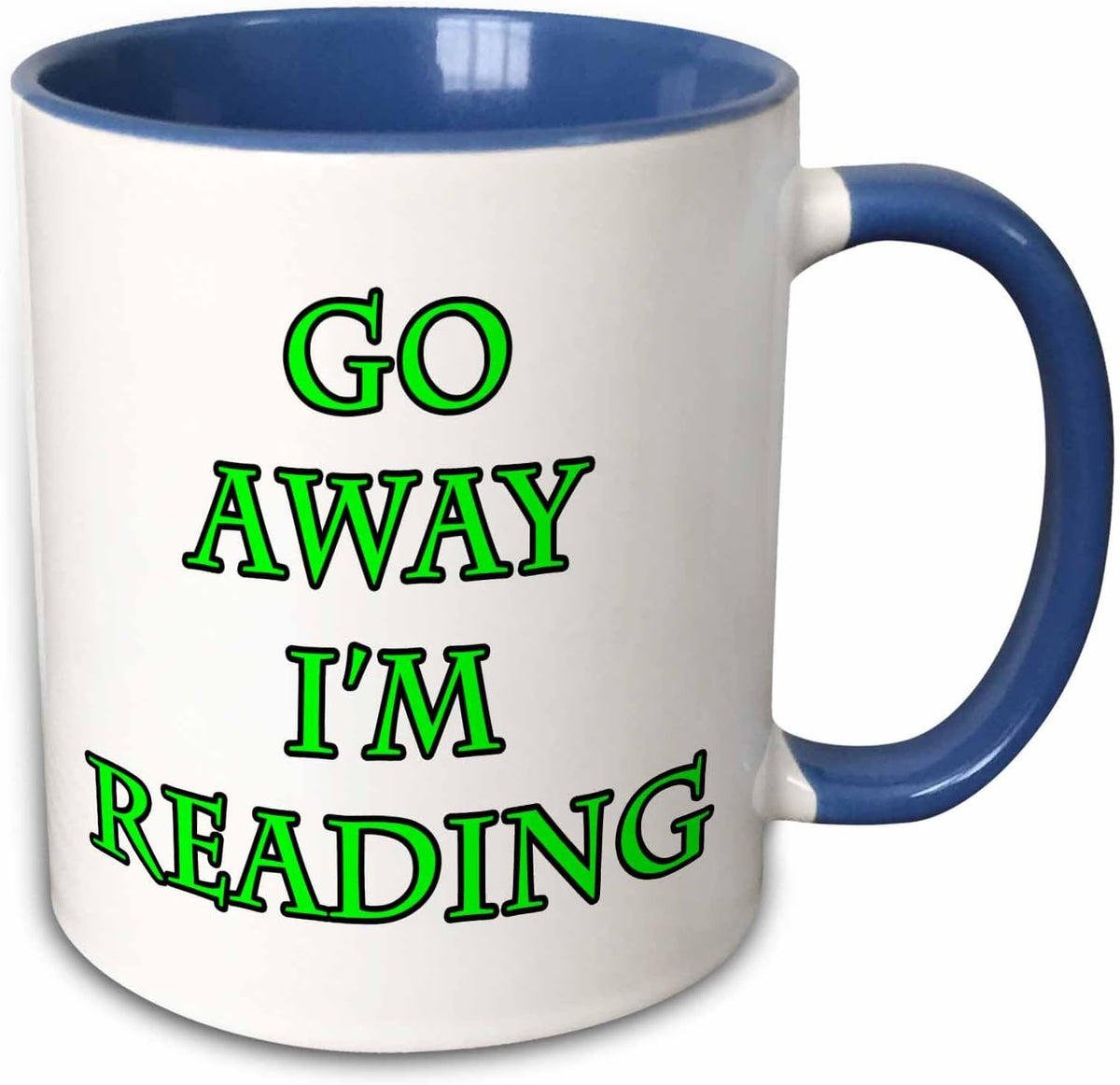 Go Away Im Reading Green Ceramic Mug