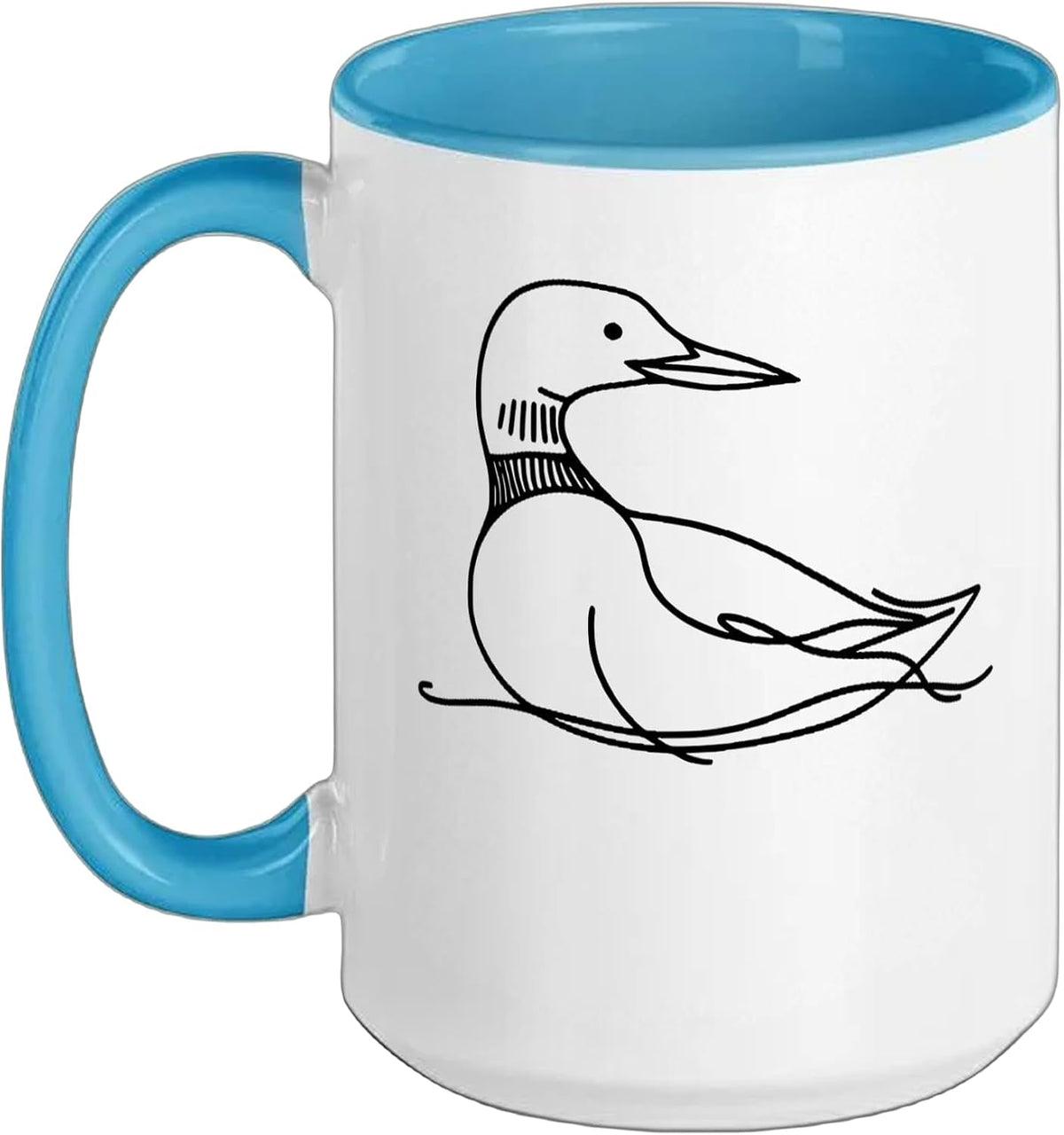 Loon Line Art Birdwatcher Ceramic Mug