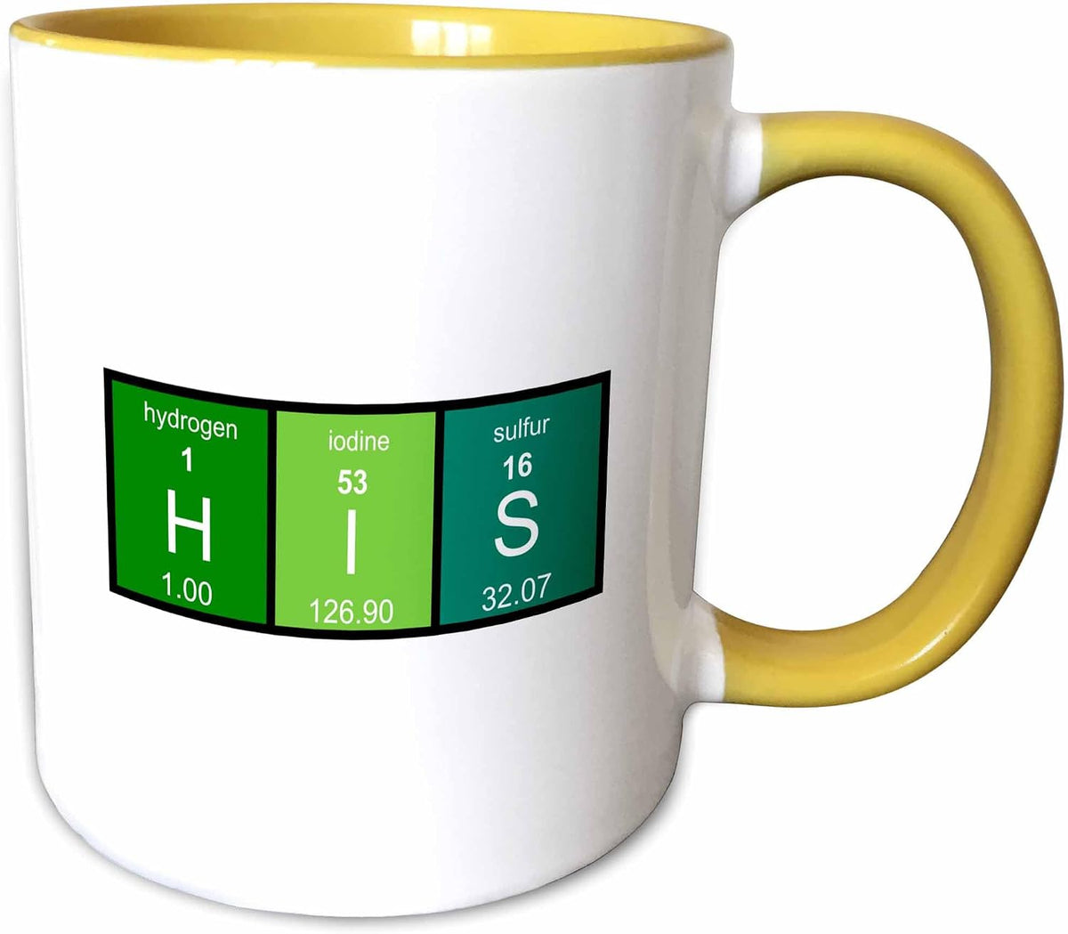 Green His In Periodic Table Of Elements Ceramic Mug