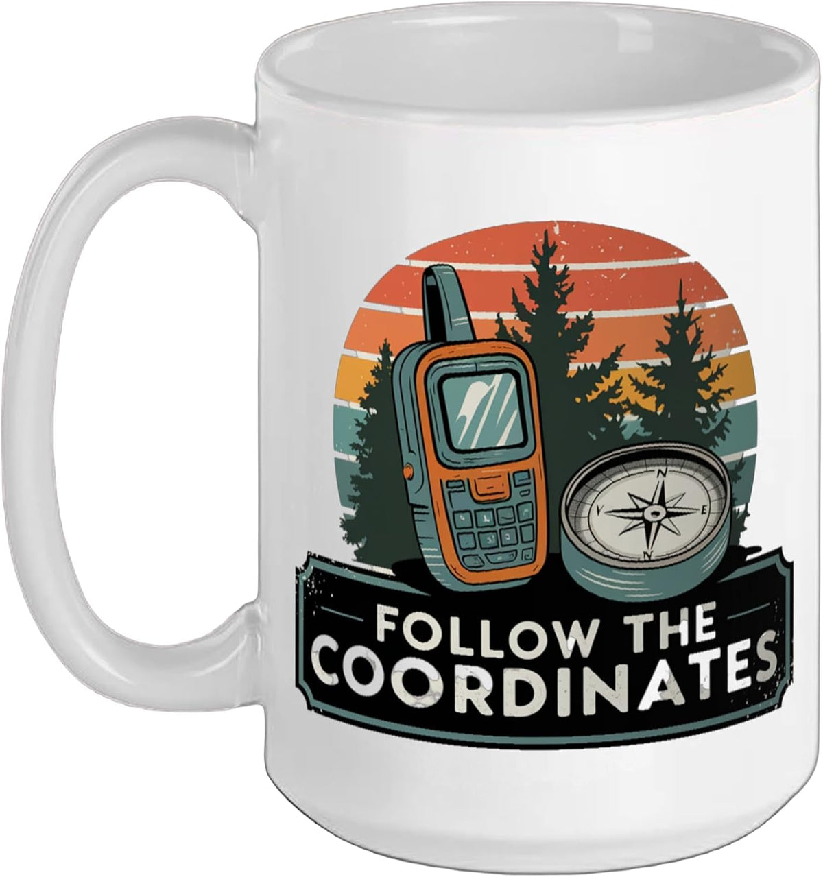 Follow The Coordinates Ceramic Mug