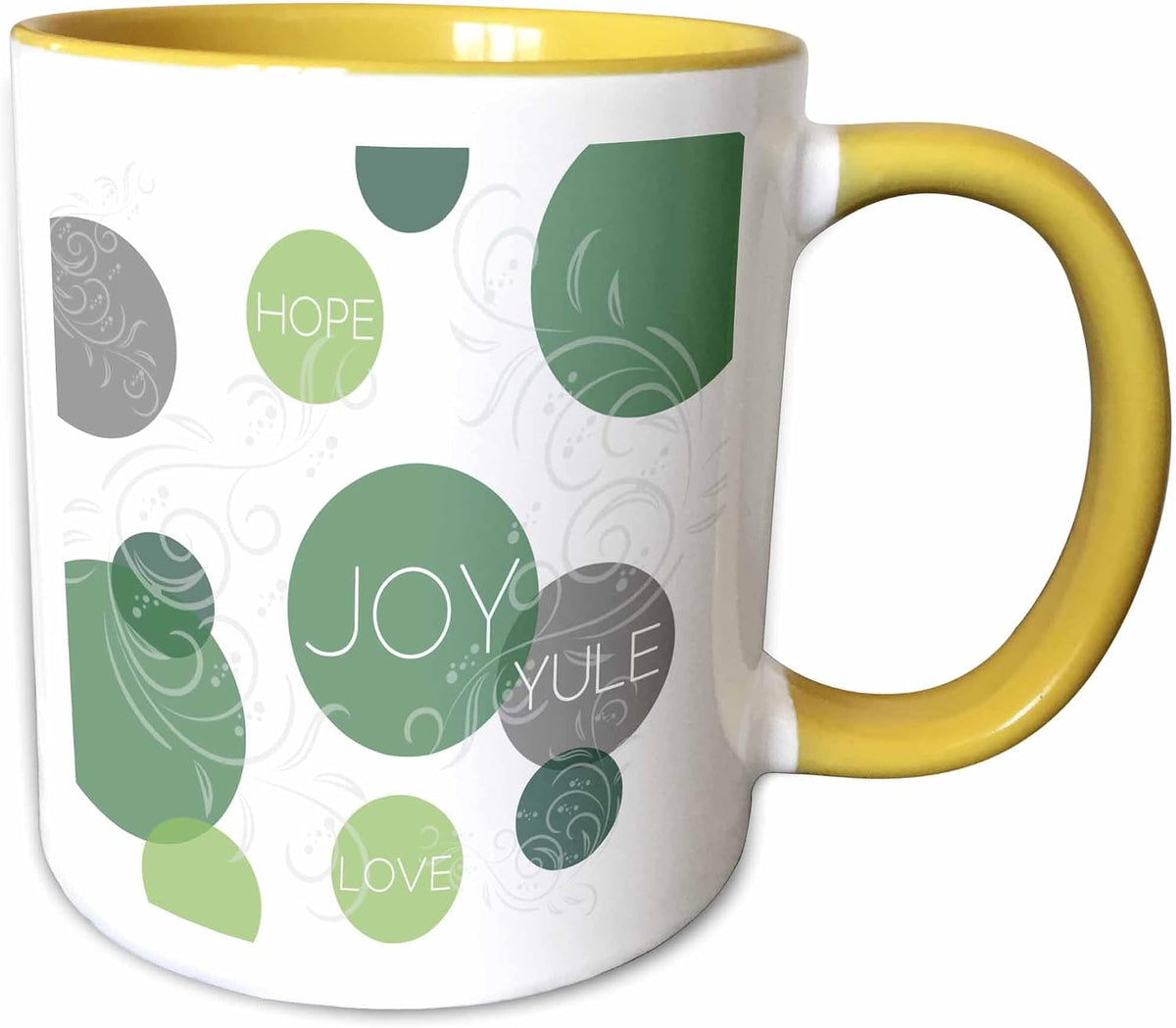 Modern Geometric Circles In Shades Ceramic Mug