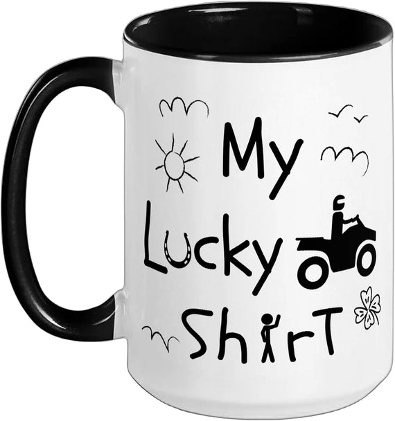 My Lucky Shirt Quad Rider Doodle Ceramic Mug