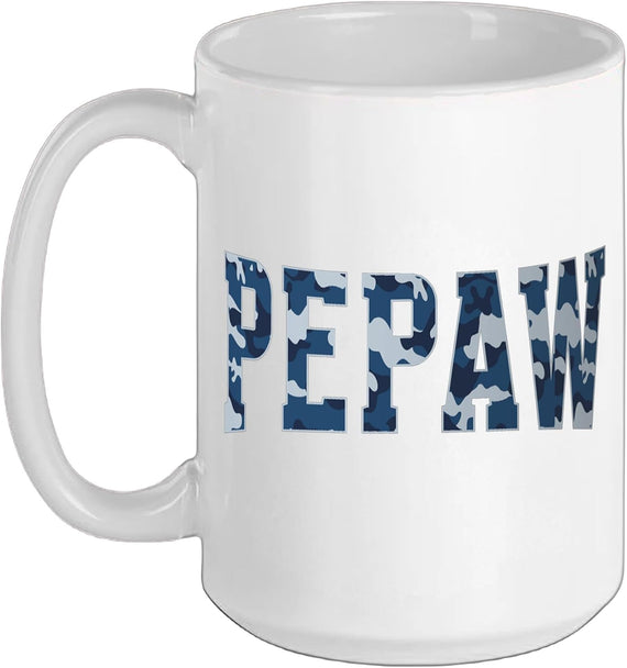 Pepaw Camo Blue Grandpa Funny Grandfather Ceramic Mug