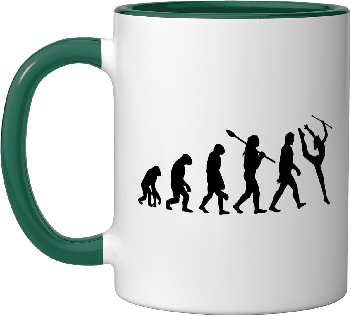 Twirler Majorettes Baton Twirling Evolution Halloween Ceramic Mug