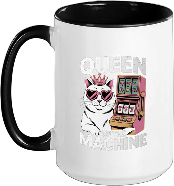 Slot Machine Queen Poker Player Funny Casino Gambling Ceramic Mug